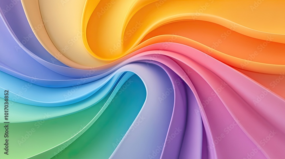 Poster a vibrant and colorful rainbow background with bold, overlapping colors, creating a playful and dyna