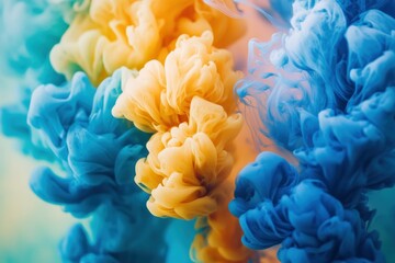 Fototapeta premium Colorful Ink Swirls in Vibrant Display