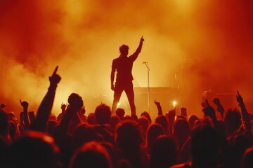 Fototapeta premium Dramatic Concert Scene with Captivating Lighting