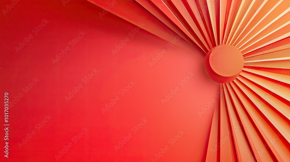 Poster a vibrant red gradient background with a radial effect, creating a focal point in the center of the 