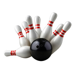Bowling Ball and Pins Set for Recreational Designs