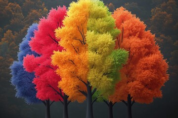 Colorful trees