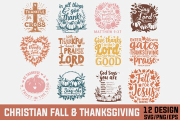 Fall, Thanksgiving, Christian SVG Bundle