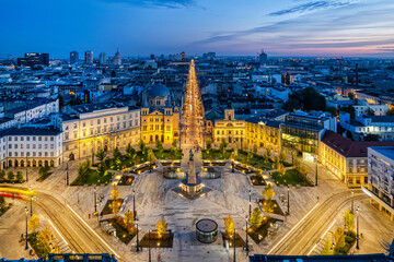 The city of Łódź - view of Freedom Square. Lodz, Poland. © Tomasz Warszewski