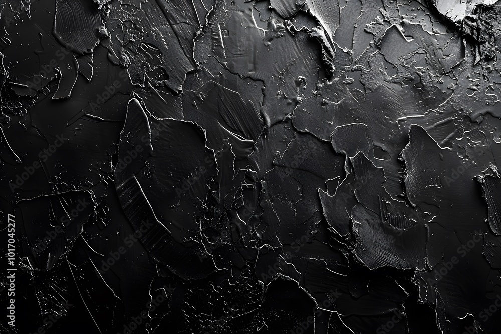 Poster textured black surface with abstract patterns