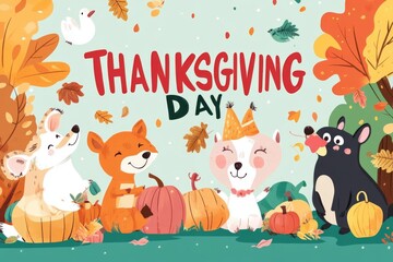 Whimsical Animal Party on Thanksgiving