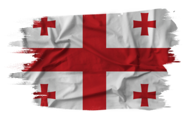 Flag of Georgia with fabric texture