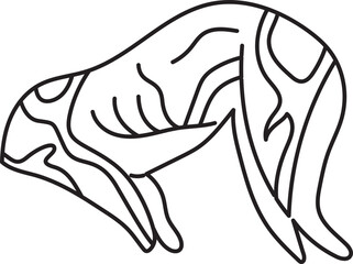 rabbit meat fresh food grocery butcher clipart