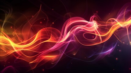 Obraz premium Colorful Abstract Smoke Swirls in Motion with Vibrant Gradient Lighting and Ethereal Energy Flow