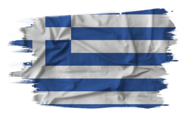 Flag of Greece with fabric texture