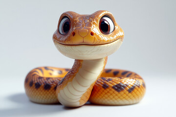 Fototapeta premium Playful Snake Cartoon for Kids’ Reptile Designs