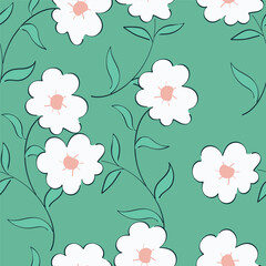 Amazing seamless floral pattern with bright colorful small flowers.