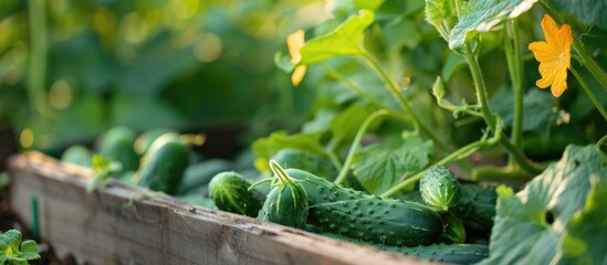 Cucumbers in Raised Garden Beds