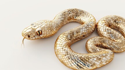 Fototapeta premium Golden and bright snake