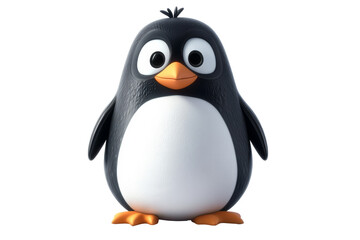 Naklejka premium Charming Penguin Graphic on Transparent Background