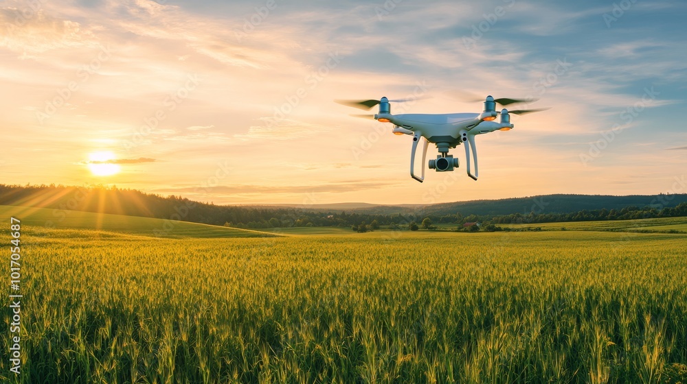 Poster aerial drones are transforming agriculture with advanced monitoring systems and smart technologies, 
