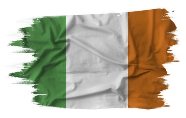 Flag of Ireland with fabric texture