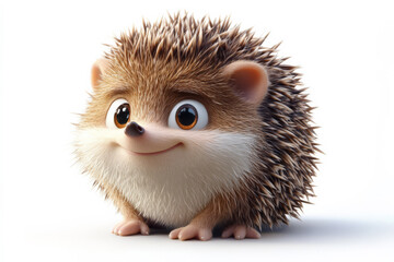 Fototapeta premium Friendly Cartoon Hedgehog Perfect for Children's Designs