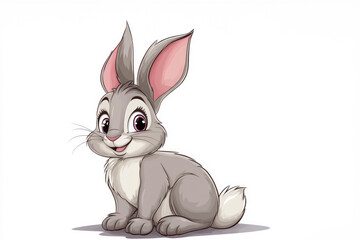 Obraz premium Happy Rabbit Cartoon Illustration