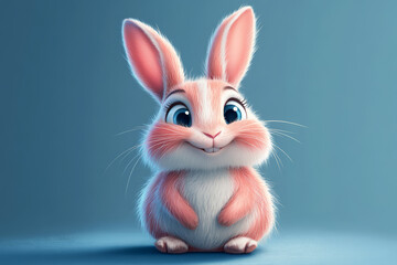 Obraz premium Joyful Bunny Cartoon Character Isolated for Creative Projects