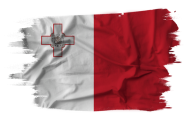 Flag of Malta with fabric texture