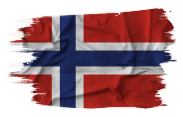 Flag of Narway with fabric texture