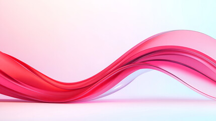 Abstract red and pink wavy lines on a white background.