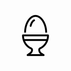 Obraz premium boiled egg icon sign vector