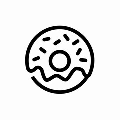 chocolate donut icon sign vector
