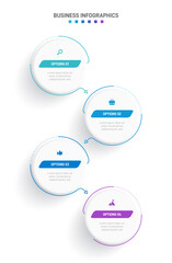 Vertical progress bar featuring 4 arrow-shaped elements, symbolizing the four stages of business strategy and progression. Clean timeline infographic design template. Vector for mobile presentation.