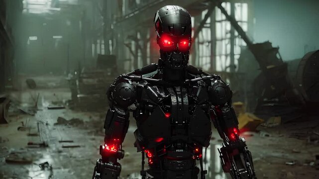 Robot in an old factory