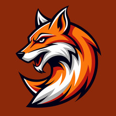 red fox vector illustration