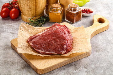 Raw beef piece for cooking