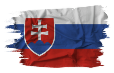 Flag of Slovakia with fabric texture
