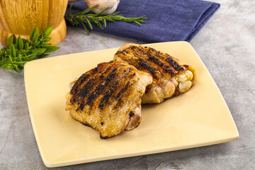 Two Tasty grilled chicken thighs