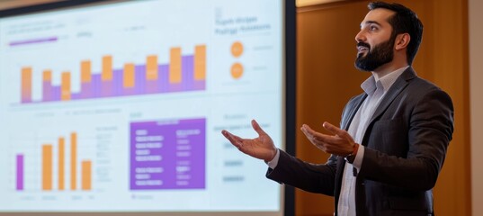 Professional Presentation on Strategic Plan with Data-Driven Visuals for Business Insights