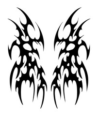 Neo tribal Y2k tattoo design vector