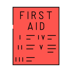 emergency first aid guide first aid line icon vector. emergency first aid guide first aid sign. isolated symbol illustration