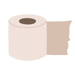 vector toilet paper, flatt art, cardboard sleeve, recycling