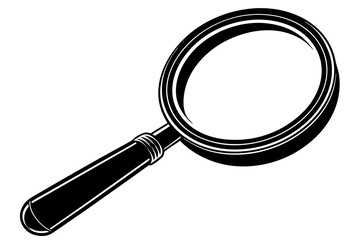 magnifying glass silhouette vector illustration