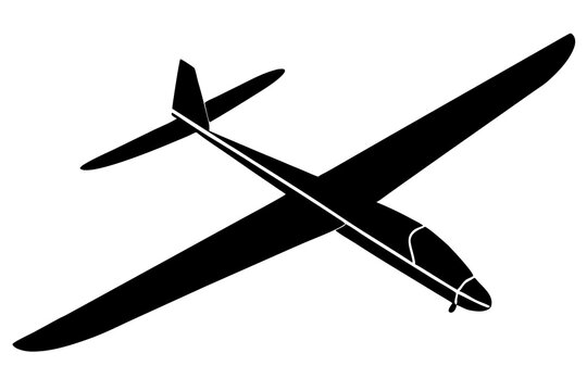 glider silhouette vector illustration