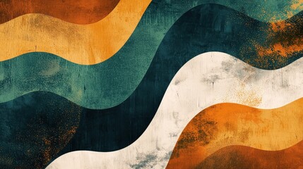 An abstract textured background featuring vintage geographic elements, with a focus on organic shapes and a retro aesthetic.