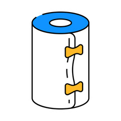 roller bandage first aid line icon vector. roller bandage first aid sign. isolated symbol illustration