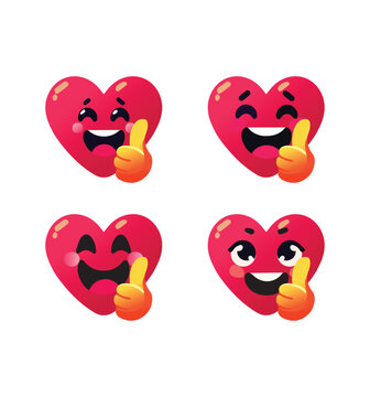 heart shapes emojies