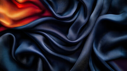 Obraz premium Exotic dark matter fabric material twisting undulating