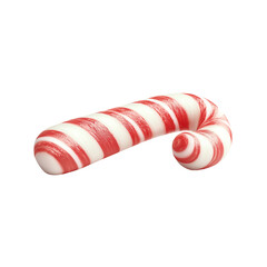 Fototapeta premium Christmas Candy Cane Isolated on Transparent Background