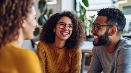 Young Couple Discussing Financial Plan with Advisor in a Modern Office Environment