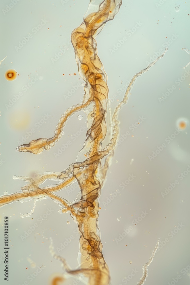 Poster a microscopic view of intricate patterns and structures. ai.