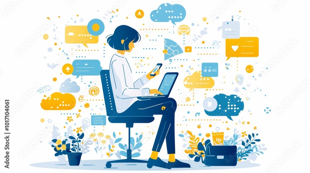 Poster digital communication and cloud computing in modern technology