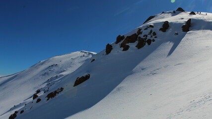 quebrada Macul , cumbre cerro la cruz , invierno 